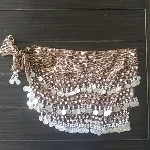 Belly dancing Skirt hip scarf leopard print - Picture 1 of 3